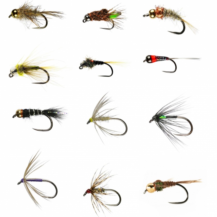 Caledonia Flies Barbed April River Wet Collection #10-16 Fishing Fly Assortment